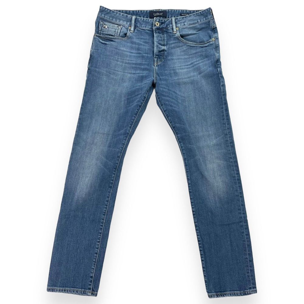 Mens Scotch & Soda Amsterdams Blauw Ralston Blue Jeans (Actual 35x32) Button Fly
